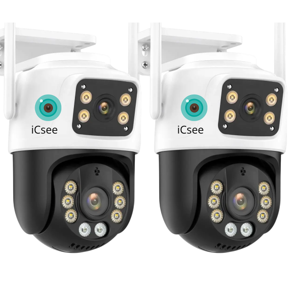 Camara Domo Exterior Doble Lente Icsee KIT X2
