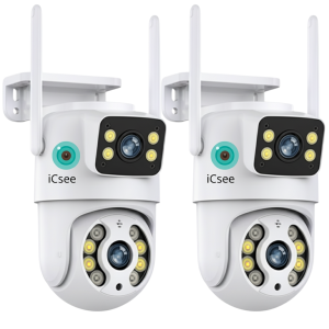 Camara Domo Exterior Doble Lente Icsee KIT X2