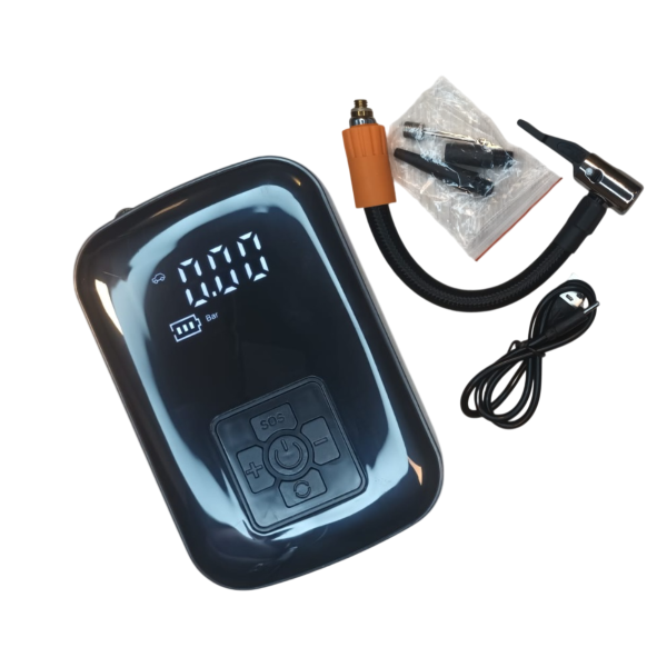 Inflador Eléctrico Inalámbrico, Modo Auto, Bicicleta, Moto - Imagen 2