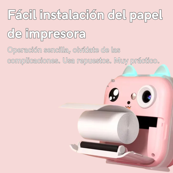 Cámara De Fotos Portátil Videos Hd Mini Impresora Infantil - Imagen 6