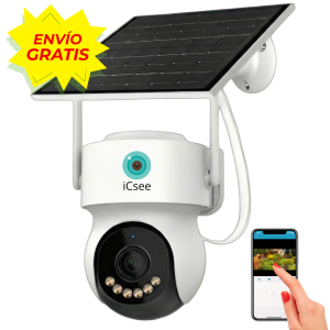 Cámara Inalámbrica Wifi 2k Solar Icsee Exterior Domo